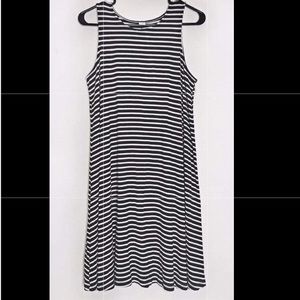 Women| Sleeveless Jersey swing dress Stripped